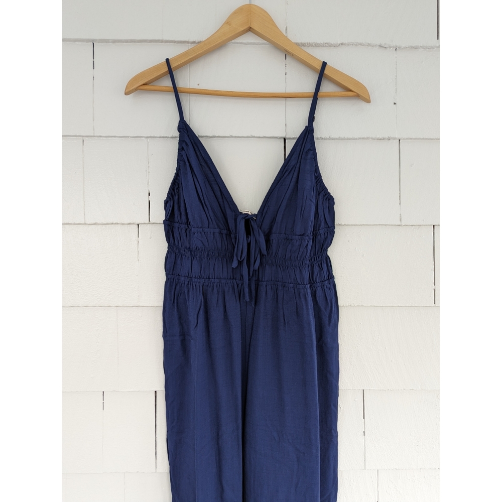 NWT Francesca's Blue Jumpsuit Medium